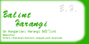 balint harangi business card